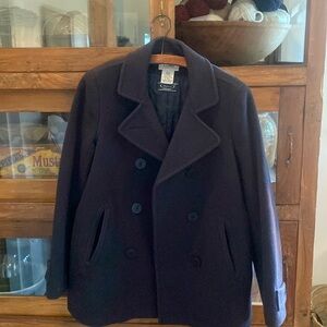 LL Bean Classic Wool Peacoat Navy